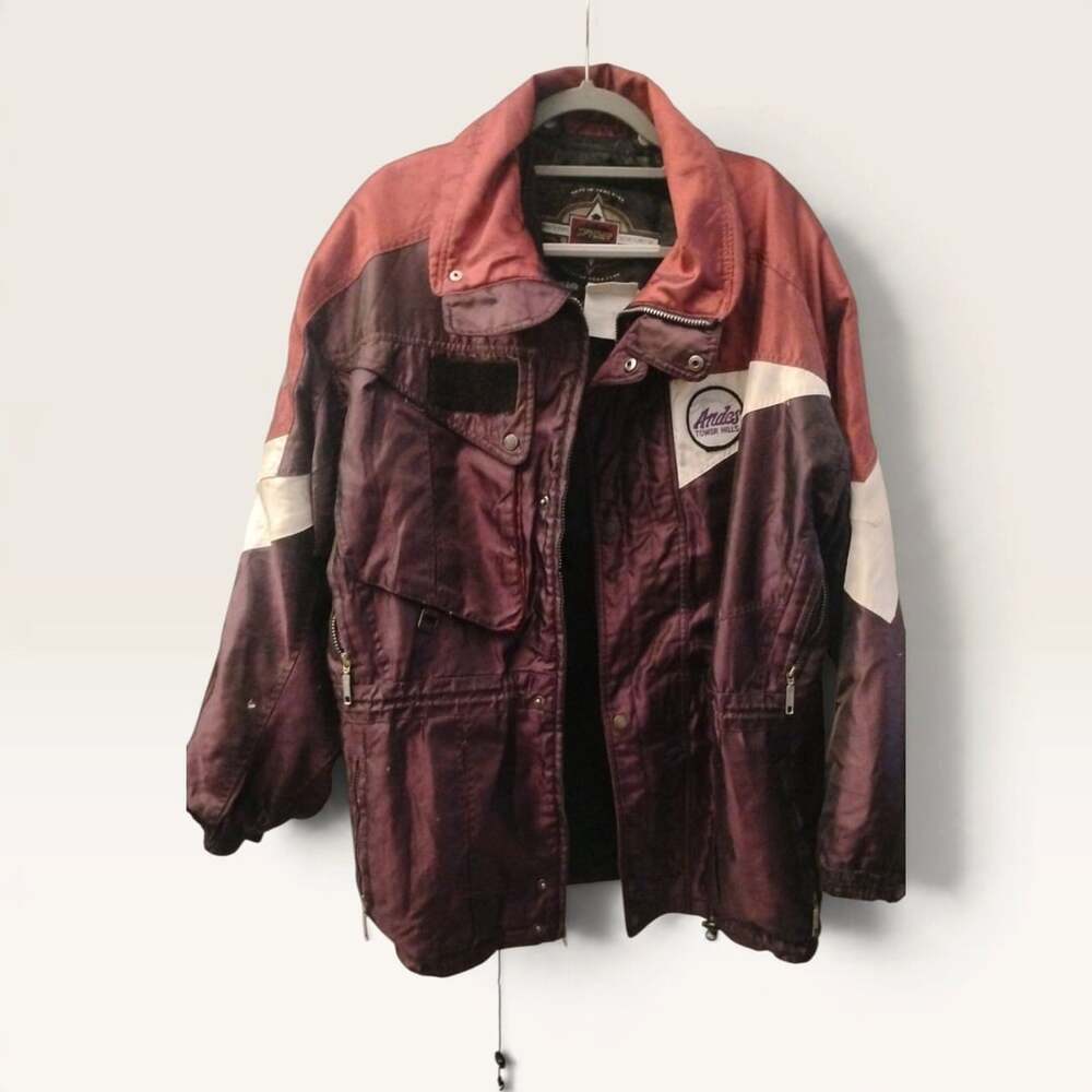 Spyder Vintage Ski Jacket Maroon White
